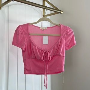 Hot pink cropped top